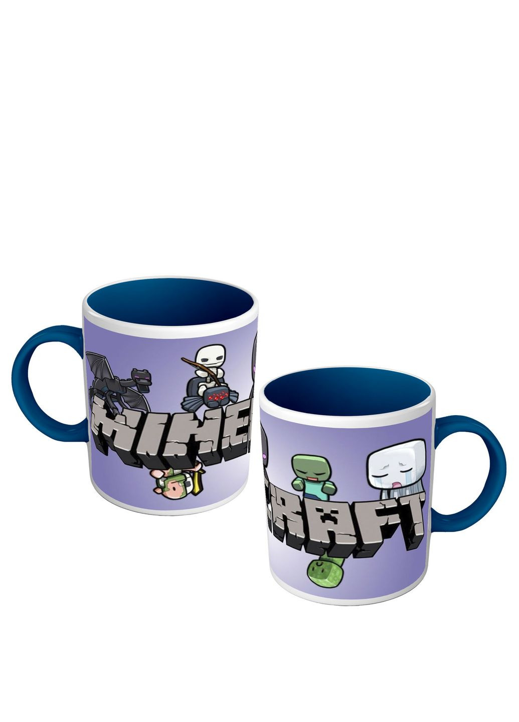 Чашка кольорова з героями Minecraft - Гаст, Зомбі, Ендермен, Скелет, Павук, Ендердракон, Піглін No Brand (302522461)