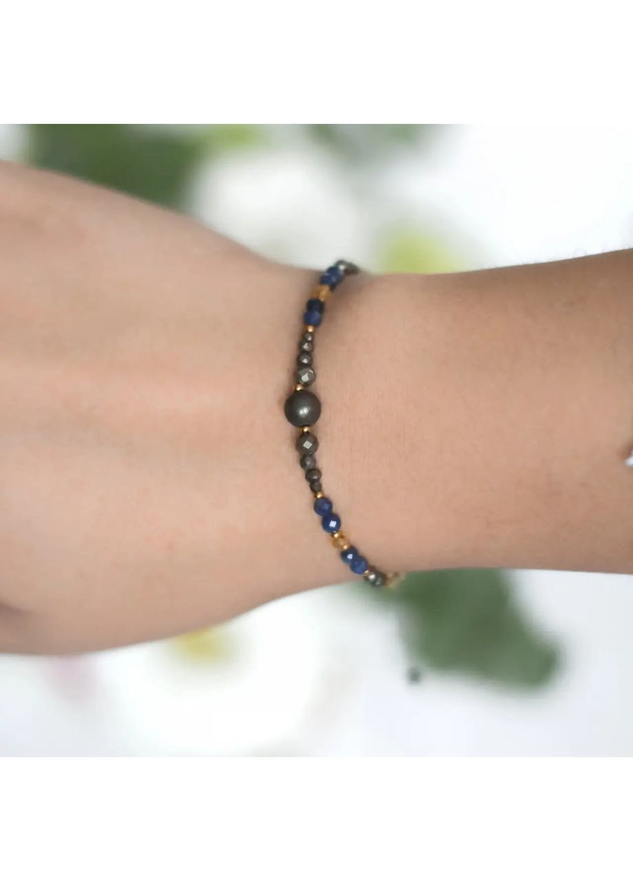 Браслет талисман для знака зодиака Дева из натуральных камней на затяжке d-6х4-3-2мм+- No Brand Браслет (362695413)