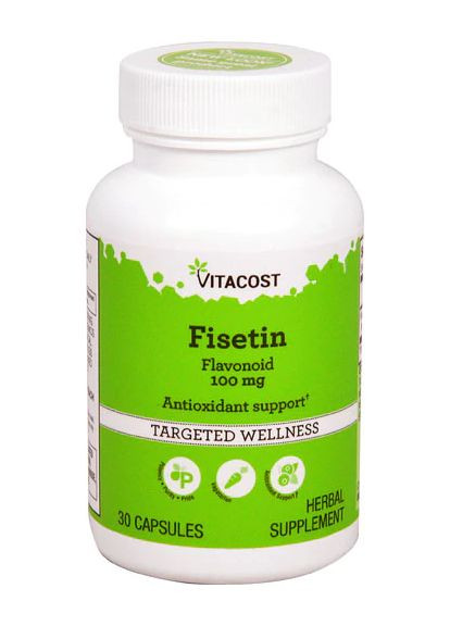 Физетин флавоноид, Fisetin Flavonoid, 100 мг, 30 капсул Vitacost (365987536)