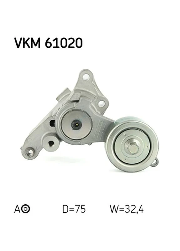 Натягувач ременя з роликом VKM 61020 SKF (399324286)