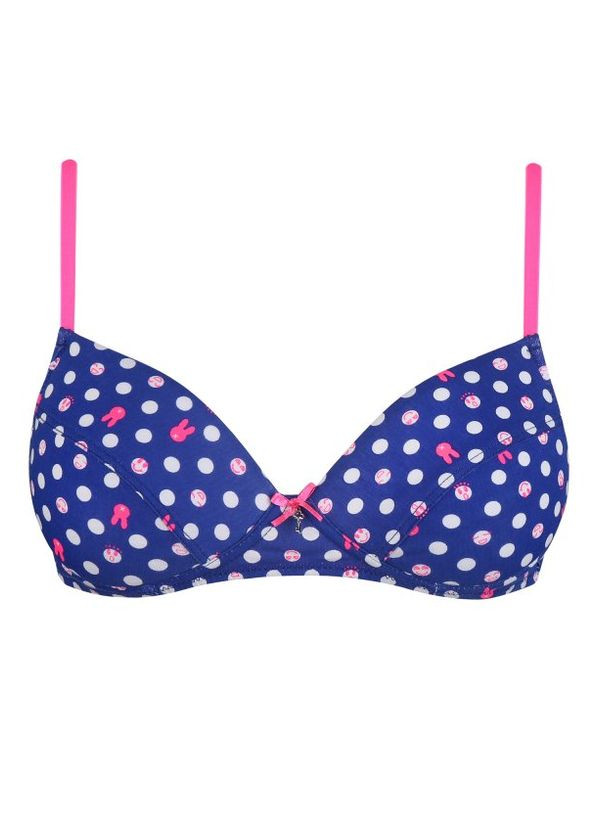 Синій підлітковий бюстгальтер для дівчинки Key без кісточок бавовна