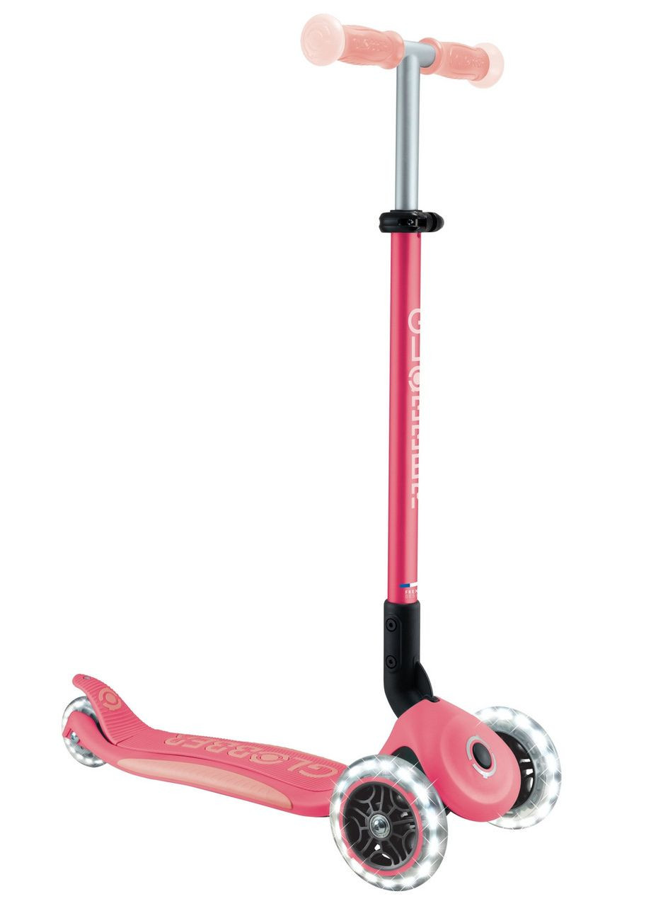 Самокат Elite рожевий світиться в темряві колеса з підсвіткою від 3х років до 50кг () Globber 839-110 (363820502)