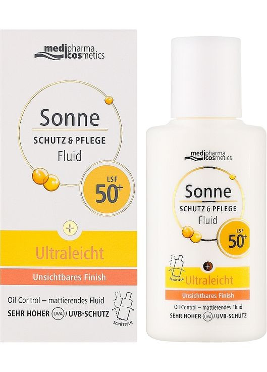 Сонцезахисний матувальний, ультралегкий флюїд з ефектом контролю жирності шкіри Sonne SPF 50+ * 50ml (1383875-19542838) Medipharma Cosmetics (368655963)