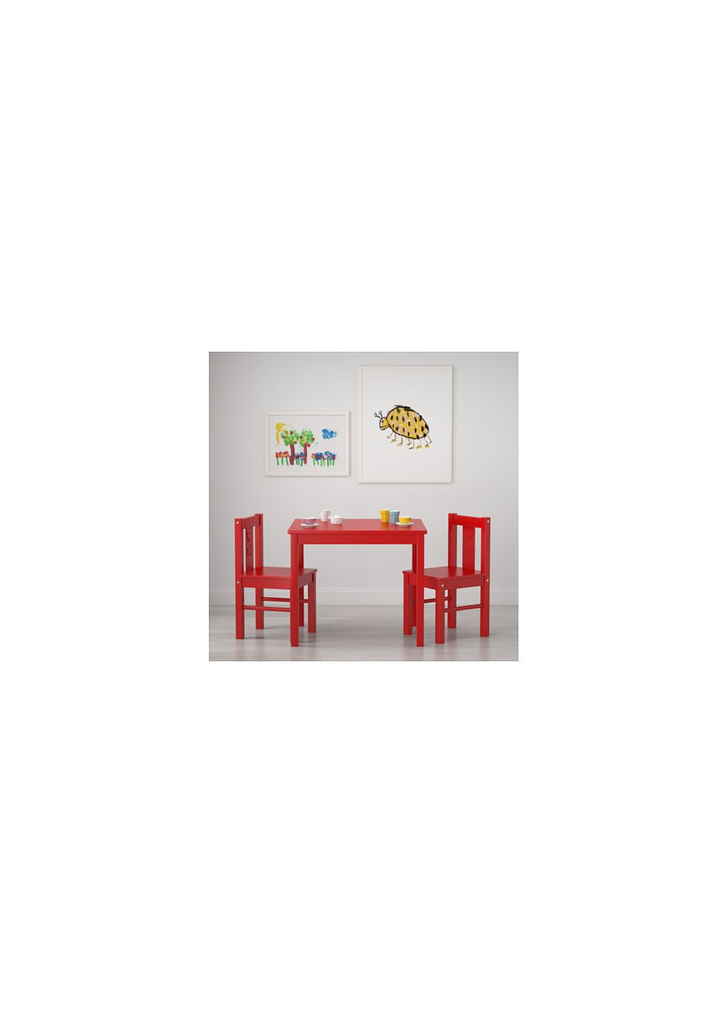 Столик дитячий червоний IKEA (272149950)
