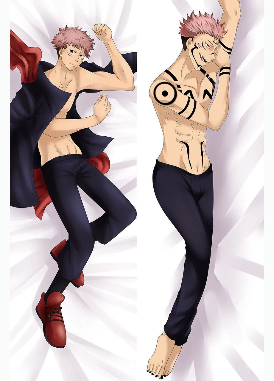 Подушка дакімакура двостороння Yuuji Itadori 2 - Jujutsu Kaisen 100см No Brand (327842622)