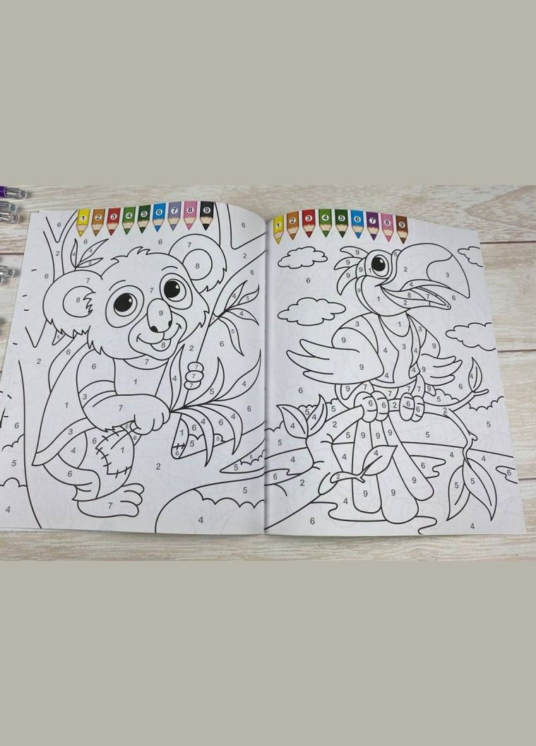 Велика розмальовка. Фарбуємо по цифрах (9786178357726) Пегас (316385293)