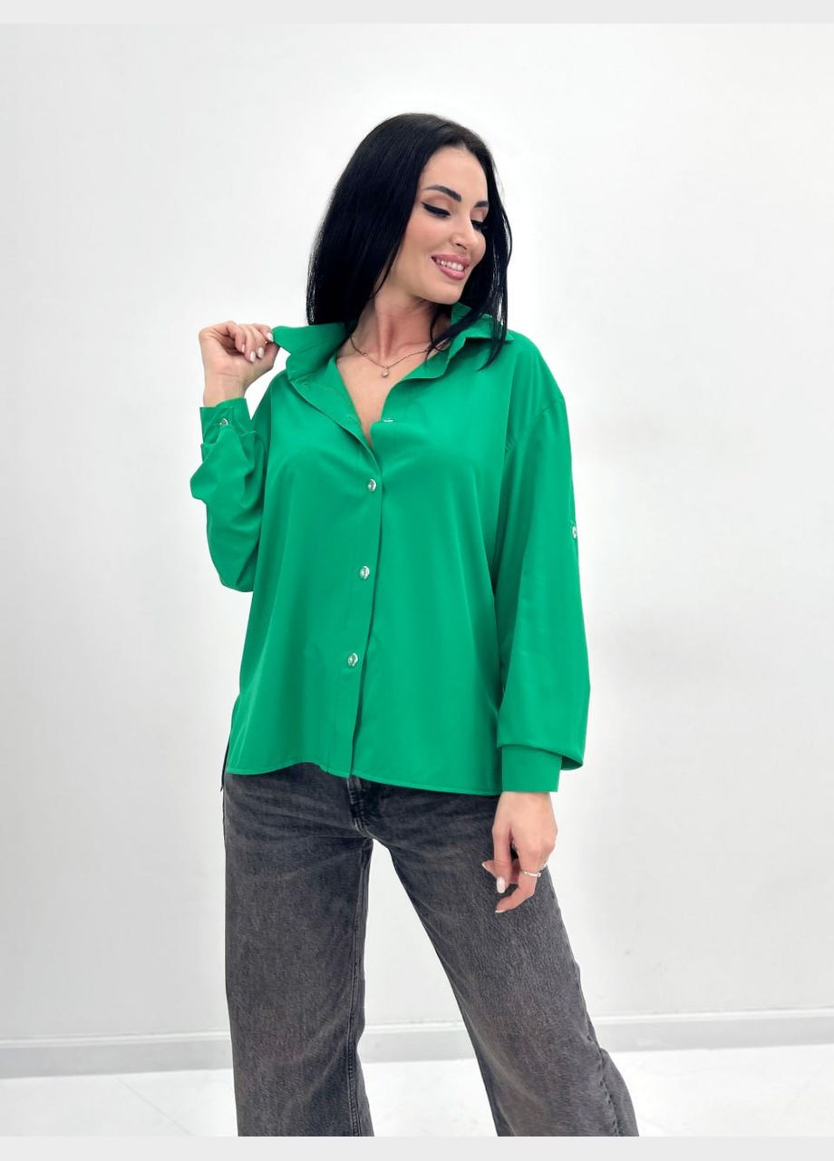Зеленая базовая женская рубашка Fashion Girl "Eden"