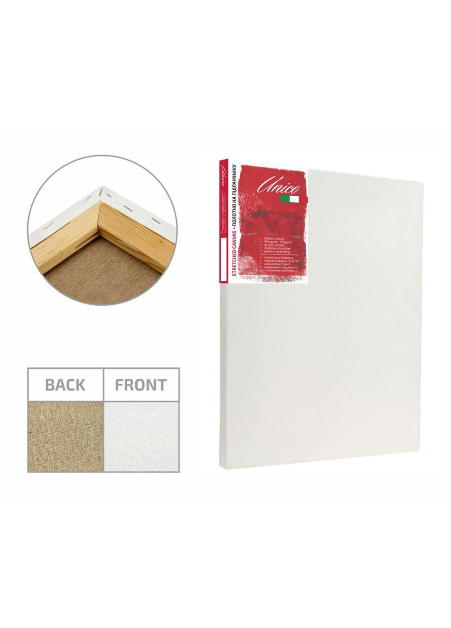 Подрамник см модуль №1 среднее зерно акрил итальянский хлопок Unico (362577845)