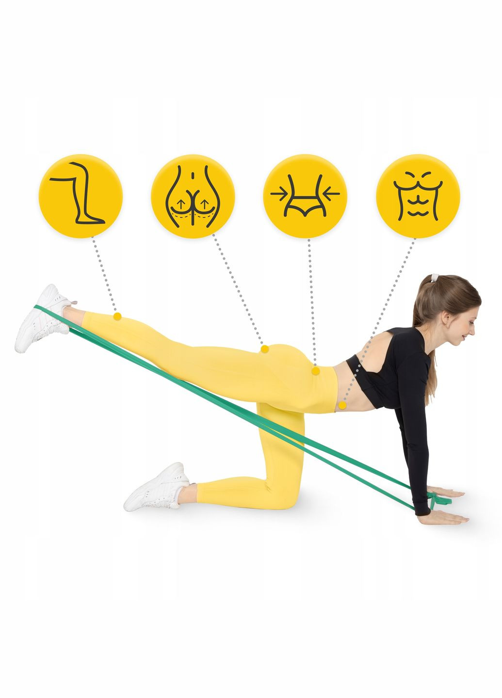 Лента-эспандер для спорта и реабилитации Flat Band 30 м 5-8 кг Green () 4FIZJO P-5907739311184 (340459260)