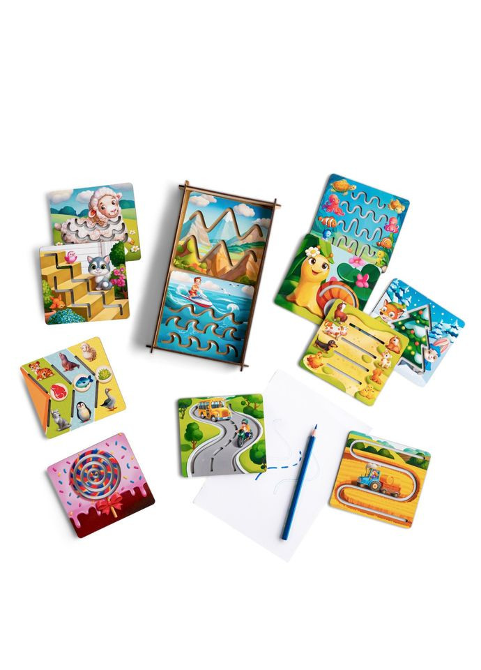 Деревянные трафареты для детей маленькие, 12 шт. Ubumblebees (365640906)