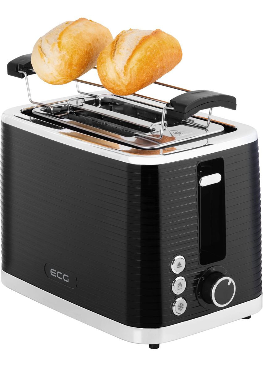 Тостер ST 2750 Stripe 930 Вт чорний ECG (364789916)