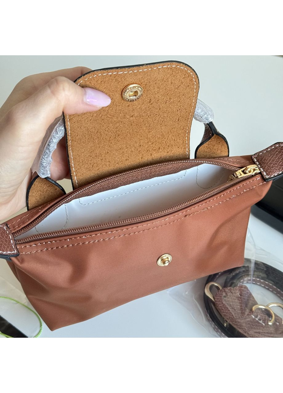 Маленькая женская сумка (желтая) 17×11×5.5 см в стиле Longchamp B&S (368827066)