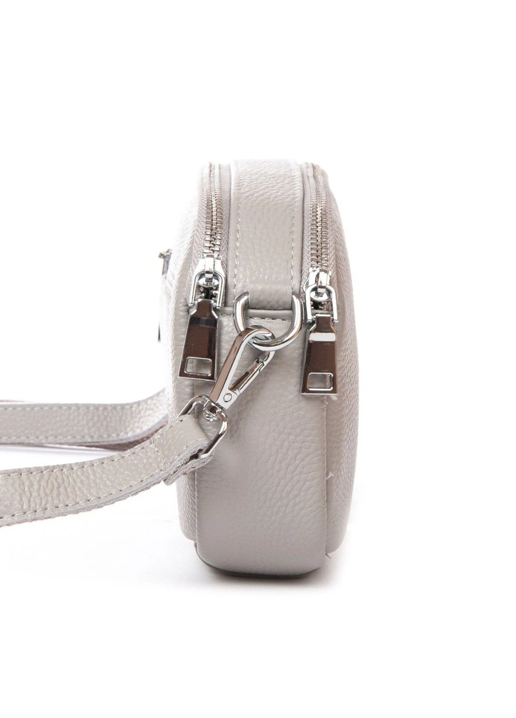 Женская кожаная сумка классическая 99109 white-grey Alex Rai (294607639)