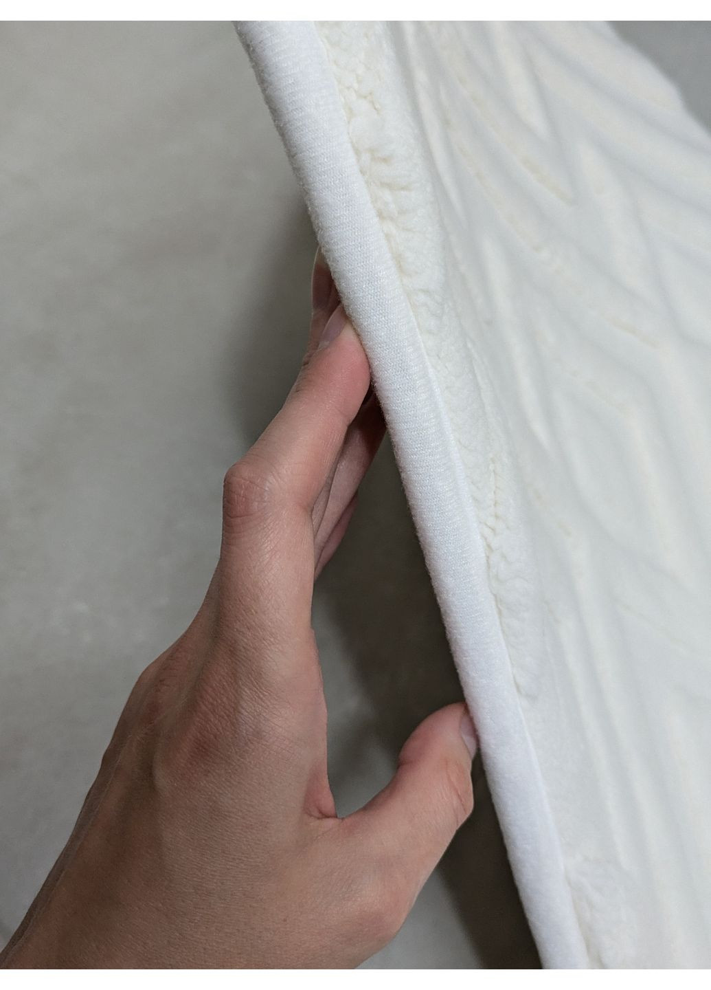 Коврик для ванной 50х80см молочный "Ромбы" No Brand (360948427)