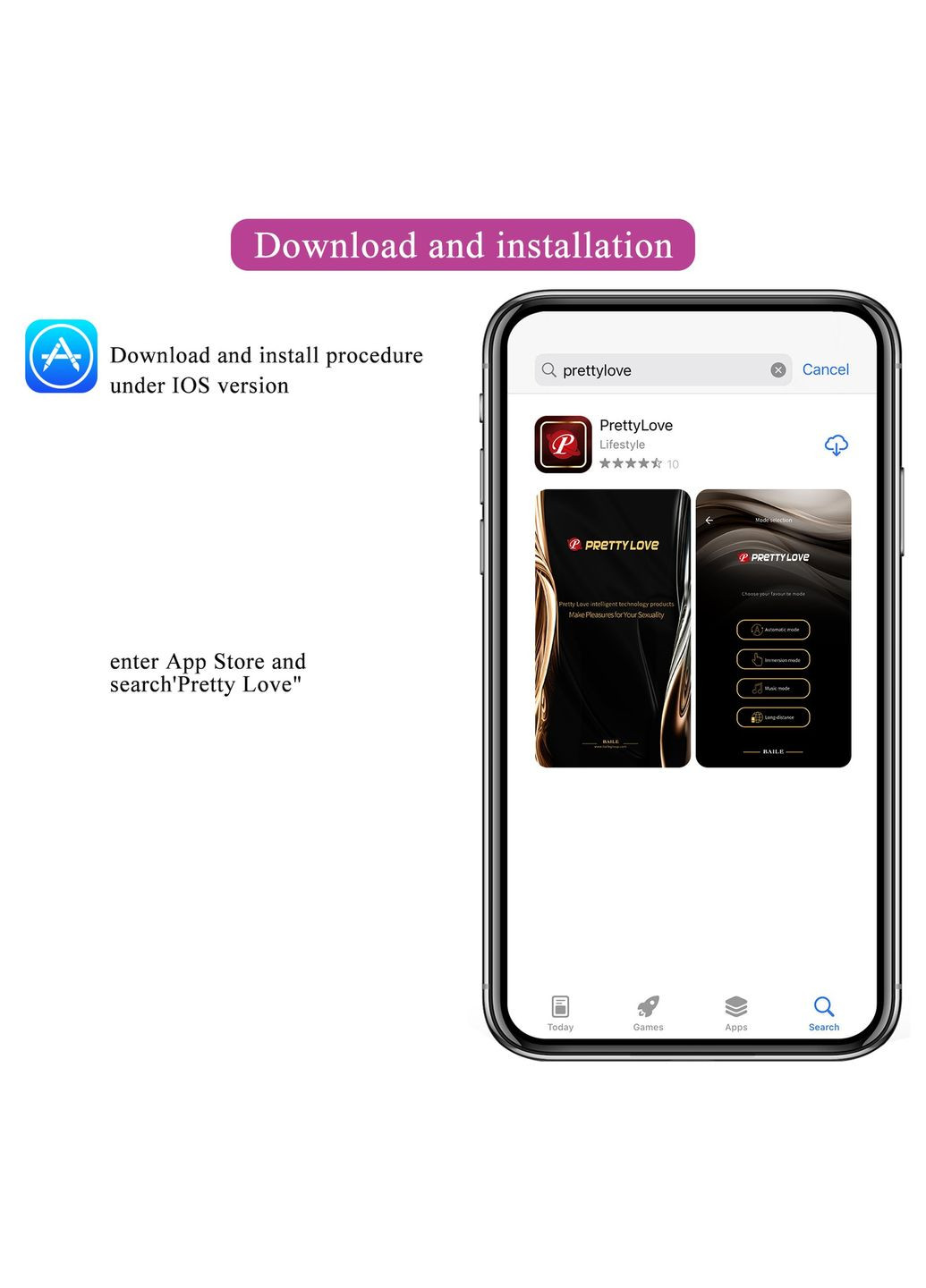 Вибратор-кролик Liam с управлением с приложения,, 21 х 3.9 см Pretty Love (361670471)