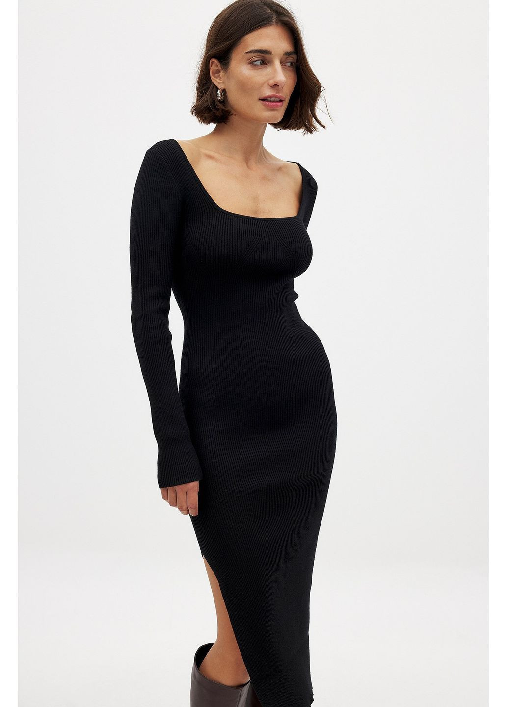 Чорна сукня демісезон,чорний, NA-KD