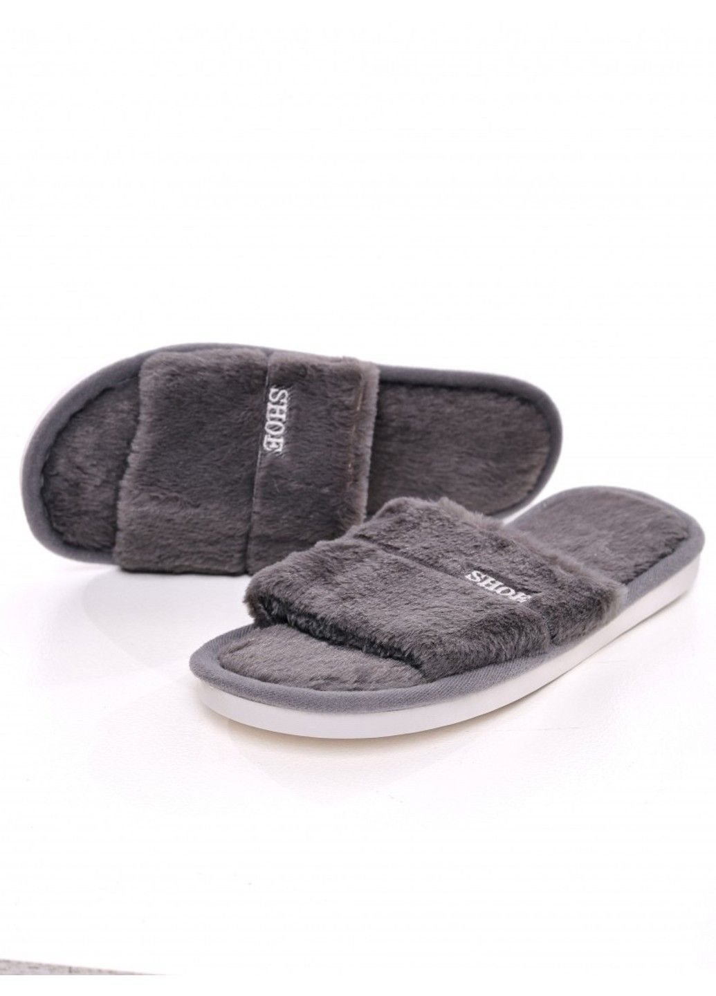Темно-серые тапочки женские Lumo