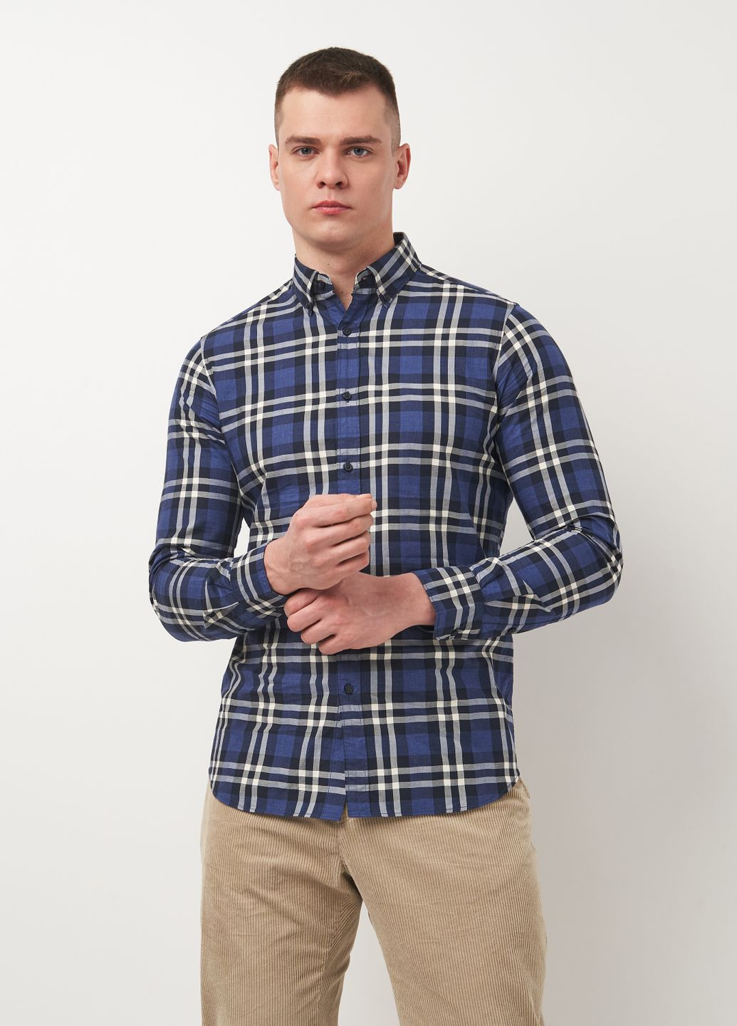 Цветная кэжуал рубашка однотонная Massimo Dutti