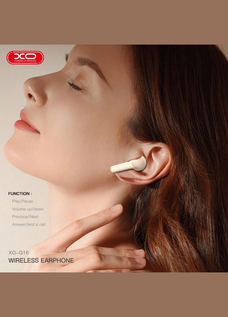 Bluetooth-гарнитура G16 ENC TWS White (-G16WH) XO (336953300)