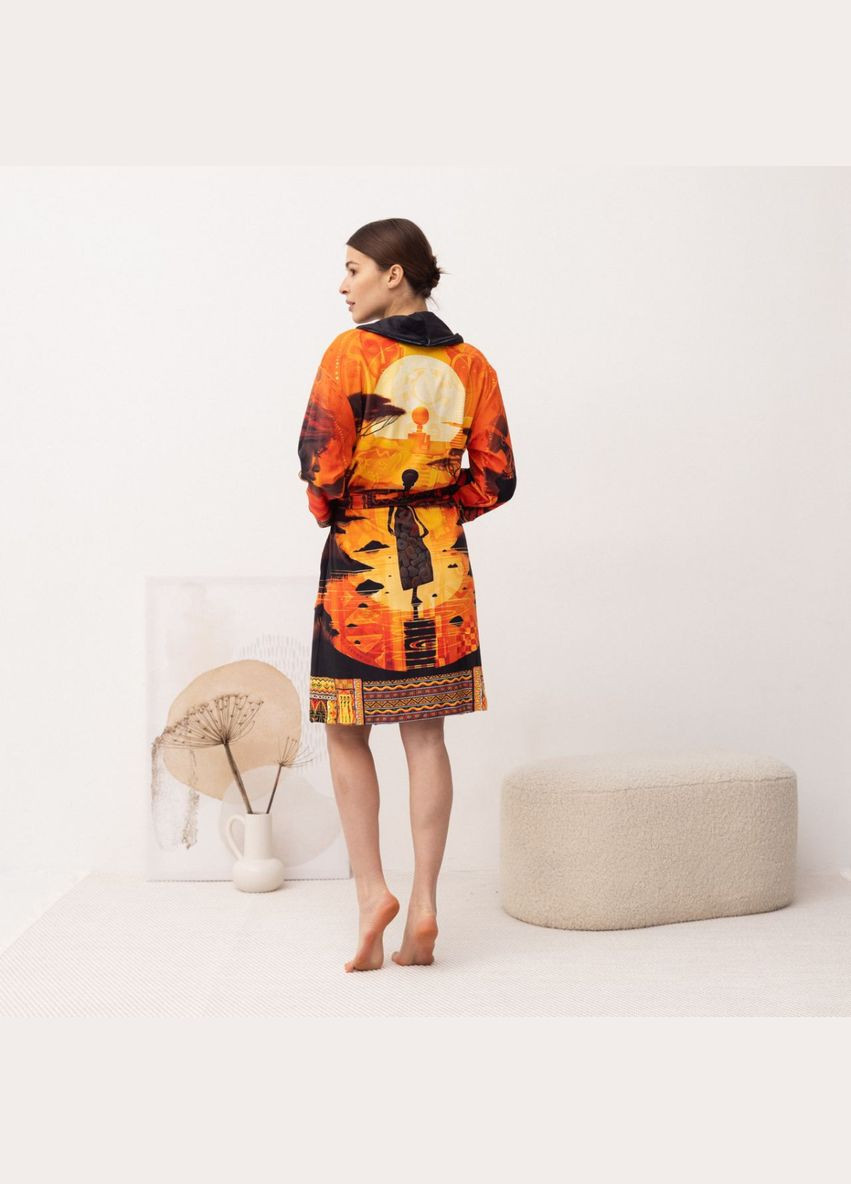 Халат жіночий з плюшевого велюру ексклюзивний Africa 18128 2XL-3XL FlexDress (336767202)