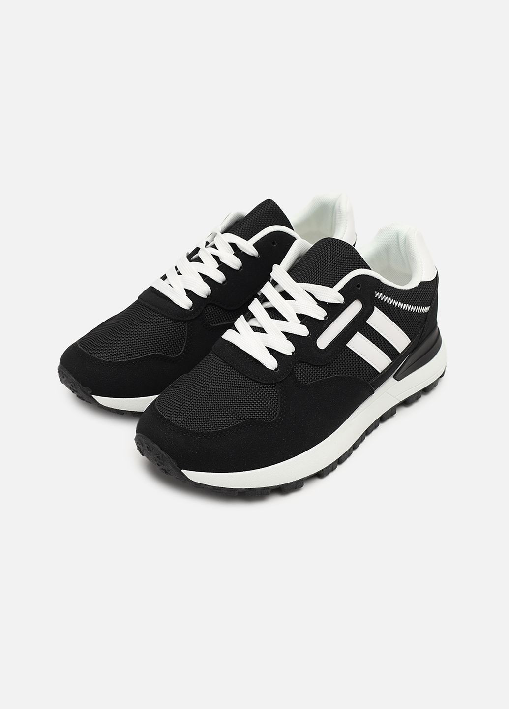 Чорні Осінні кросівки на пласкій підошві чоловічі колір чорний cb-00267916 Yuki