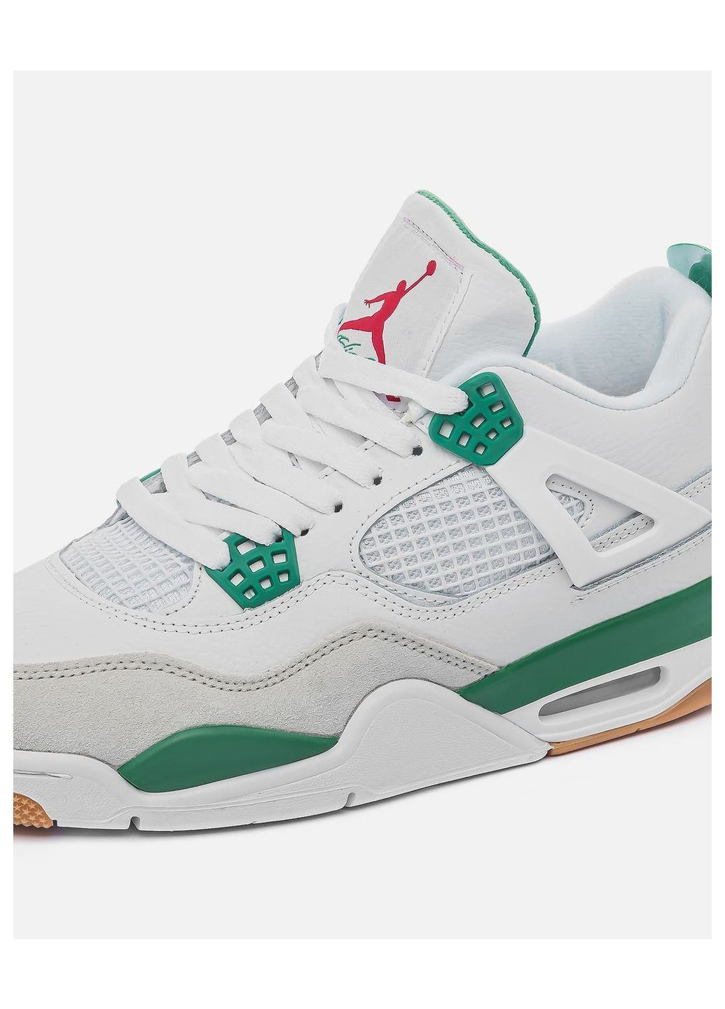 Белые демисезонные кроссовки nike No Brand Air Jordan 4 Retro SB Green