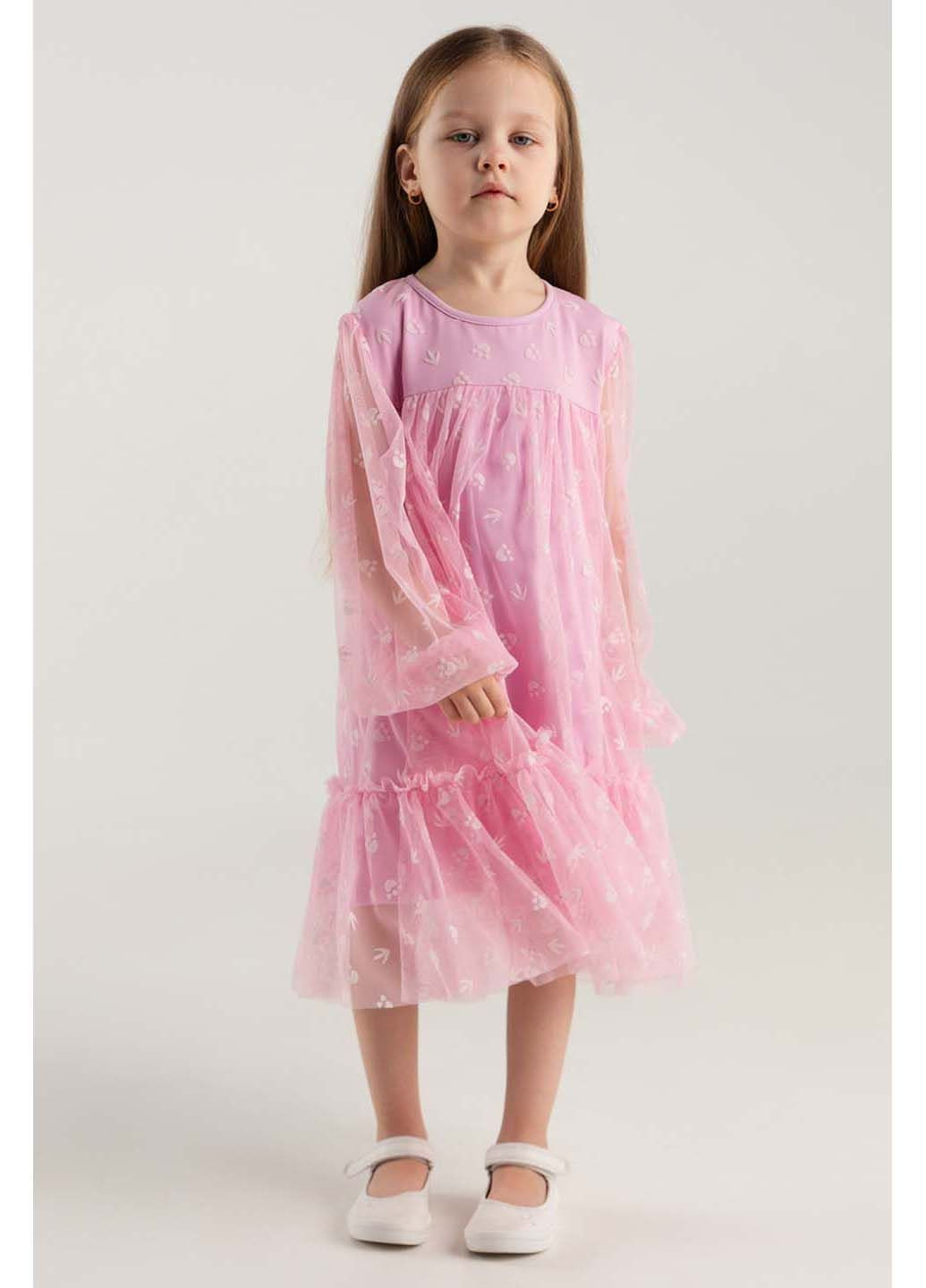 Розовое платье Dinomin (292710895)