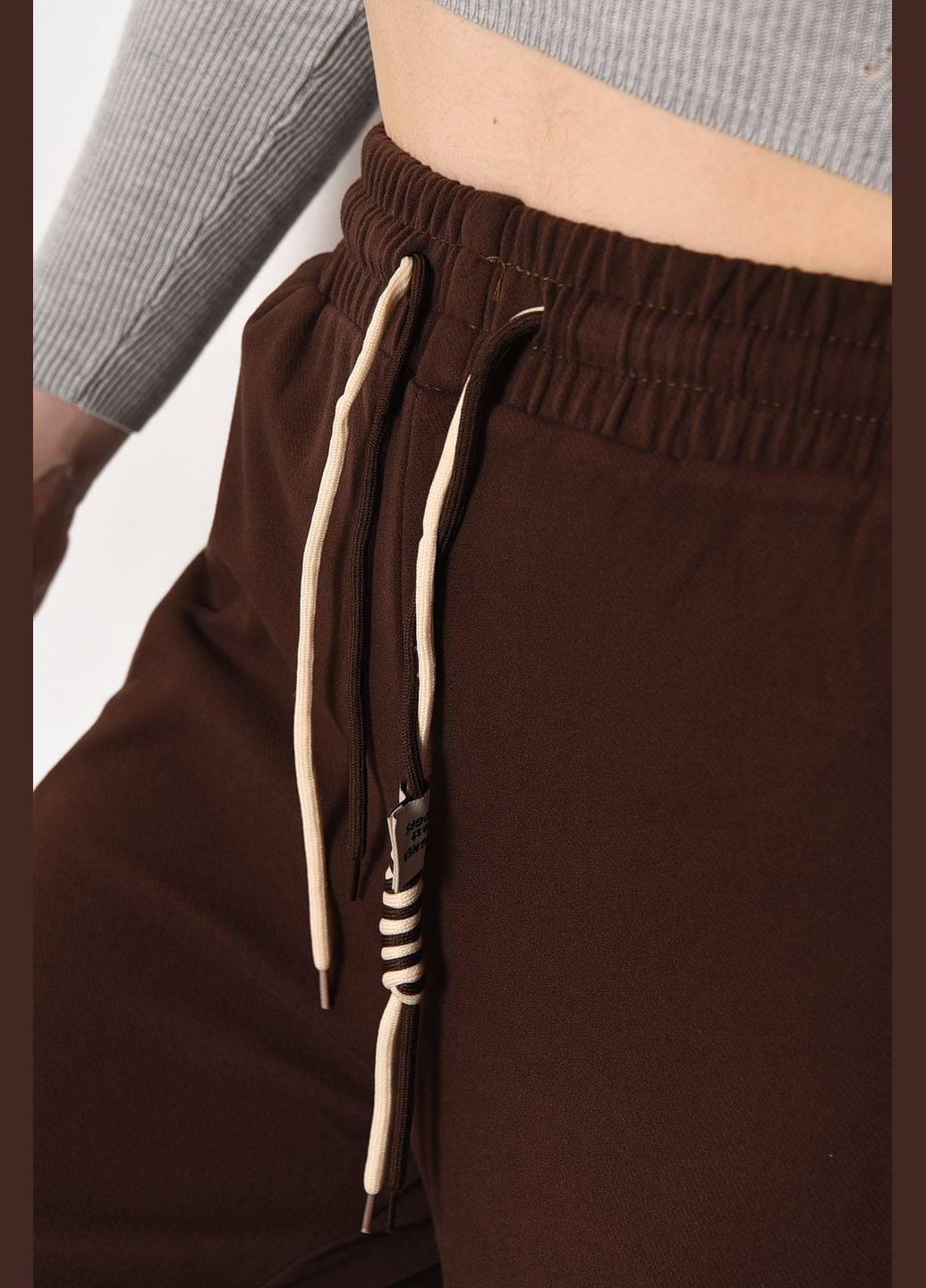 Темно-коричневые спортивные летние карго брюки Let's Shop