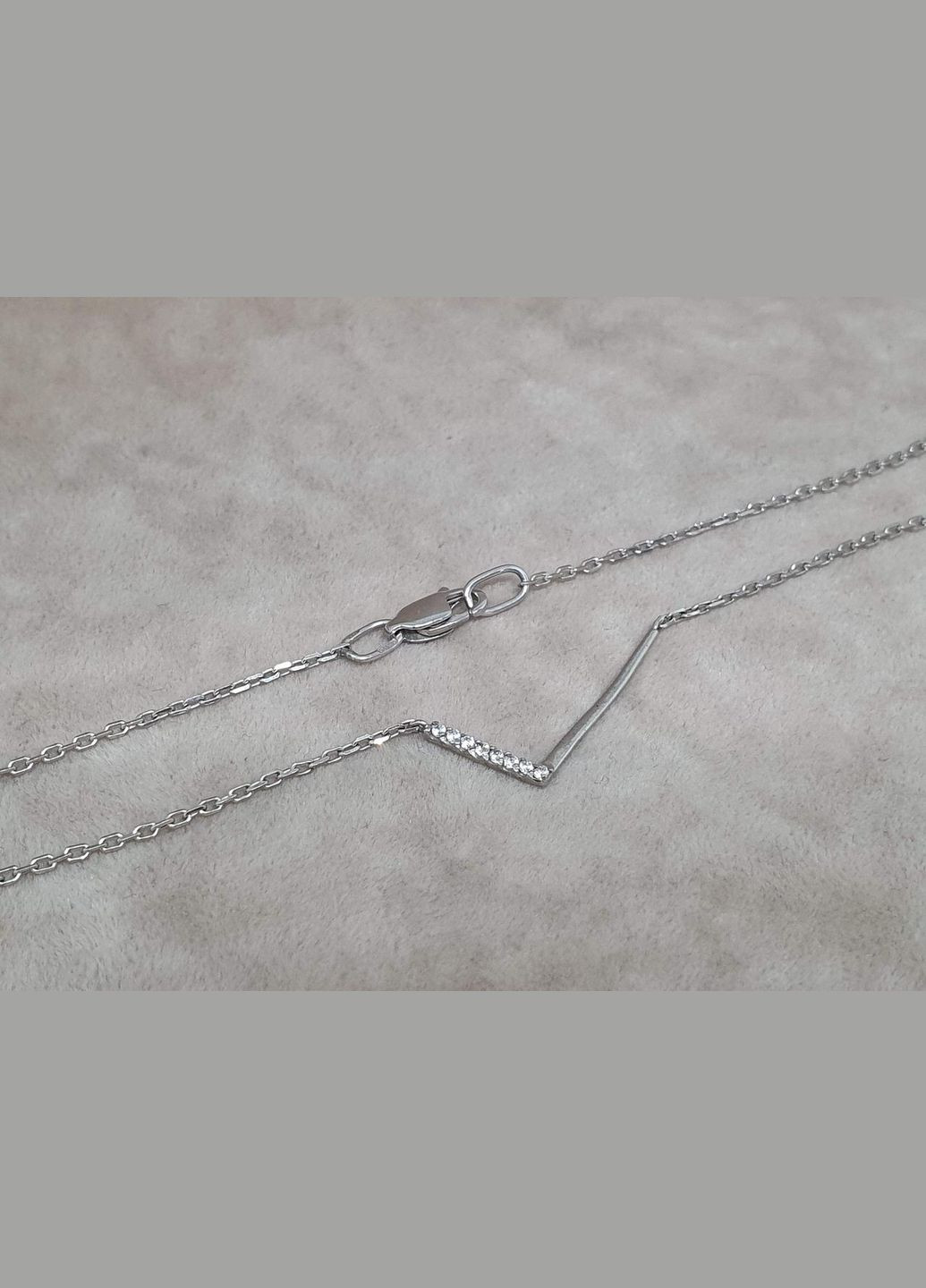 Серебряное колье с фианитами. ПК273С 40 Імперія золота (317285835)