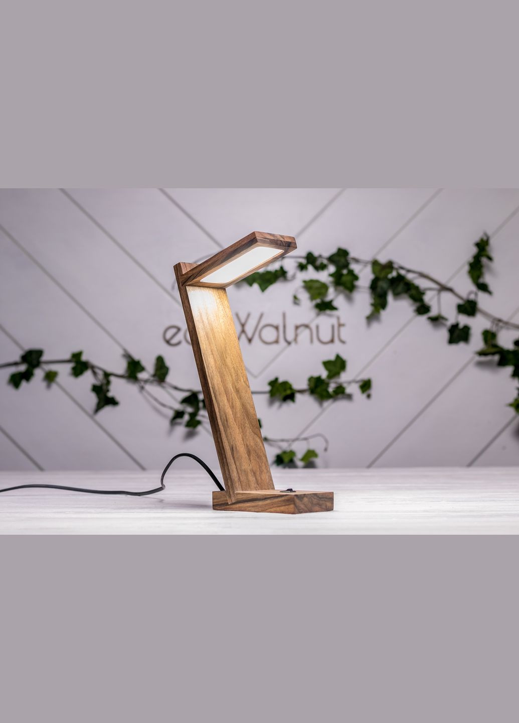 Аксессуар «Деревянная лампа» Стильный подарок на рабочий стол для руководителя EcoWalnut (293083538)