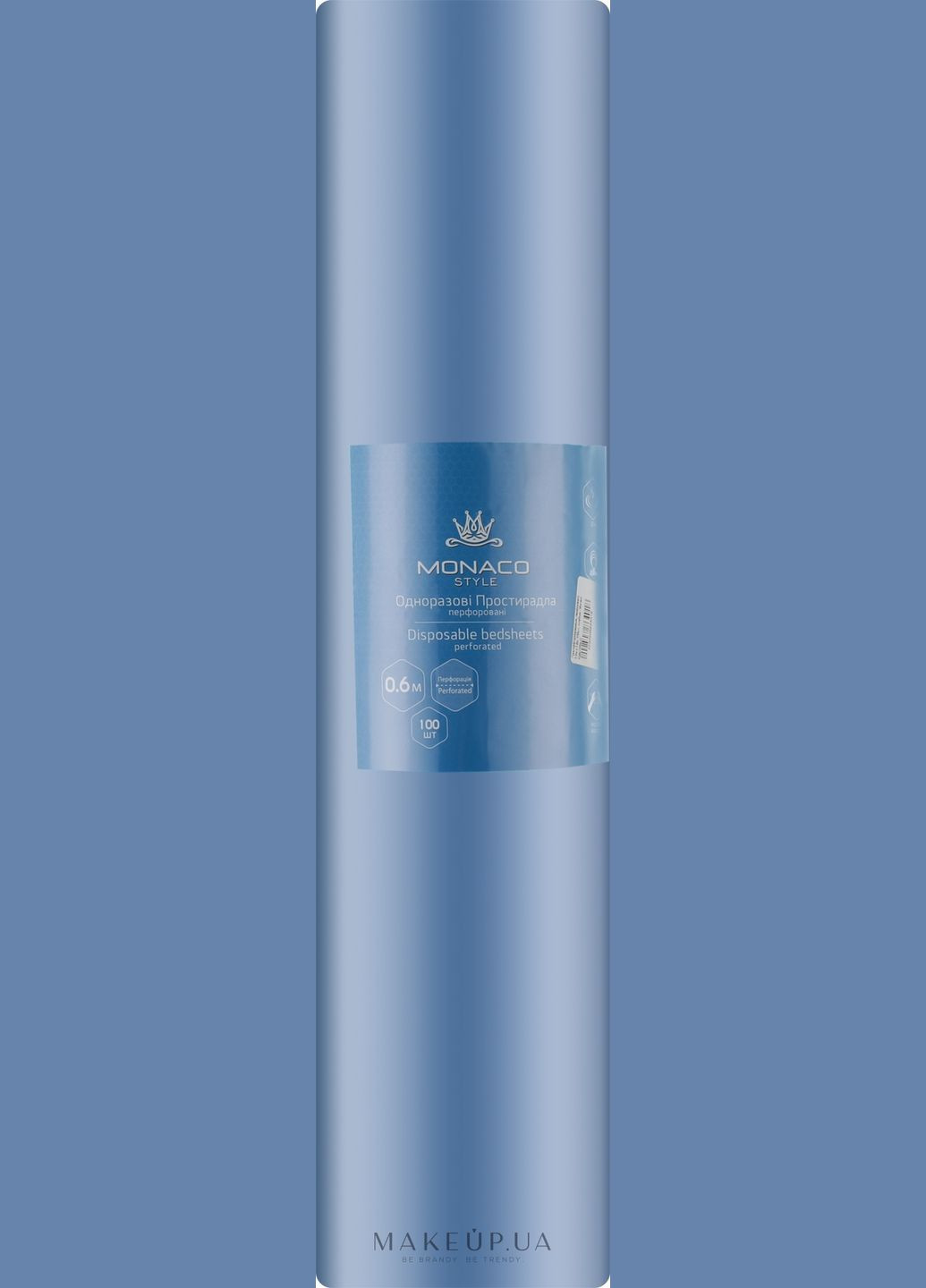 Простыни одноразовые, перфорация, 0.6 м х 1.8 м, 100 шт, голубые 100шт (1057809-27060373) Monaco голубой