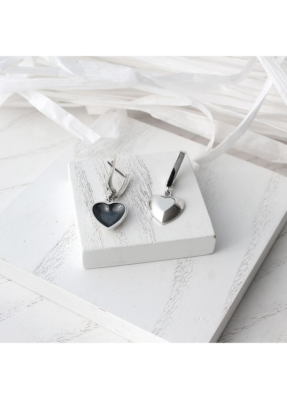 Серьги серебряные с подвесками Cердце U.Baro 925 Skifska Etnika (364202975)
