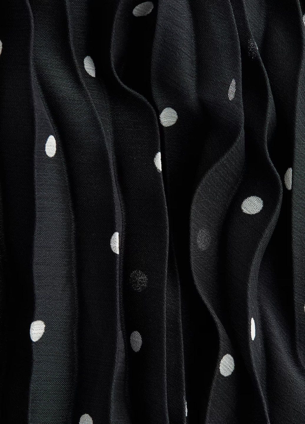 Черная кэжуал в горошек юбка H&M