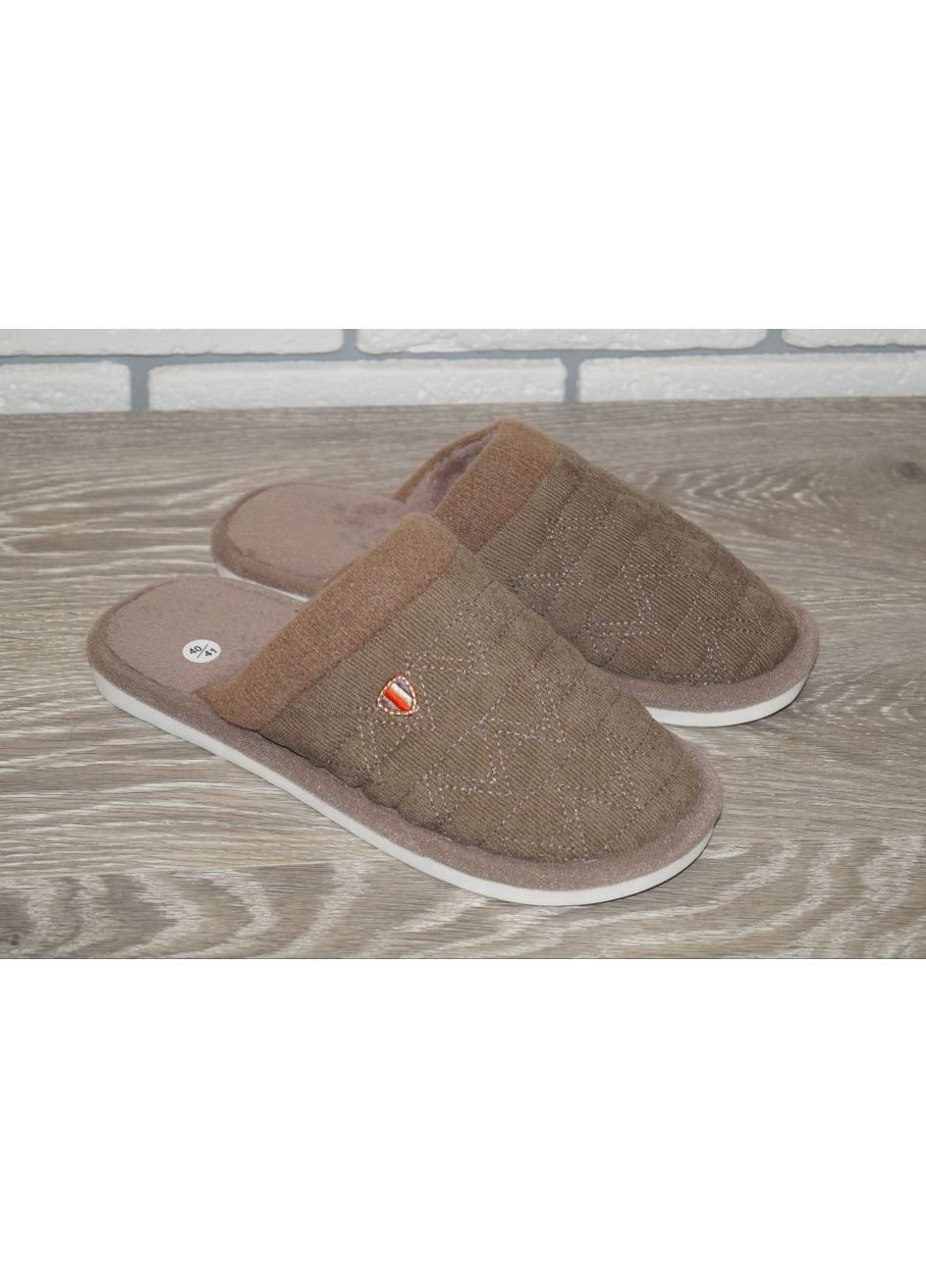 Бежевые подростковые домашние тапочки бежевые No Brand