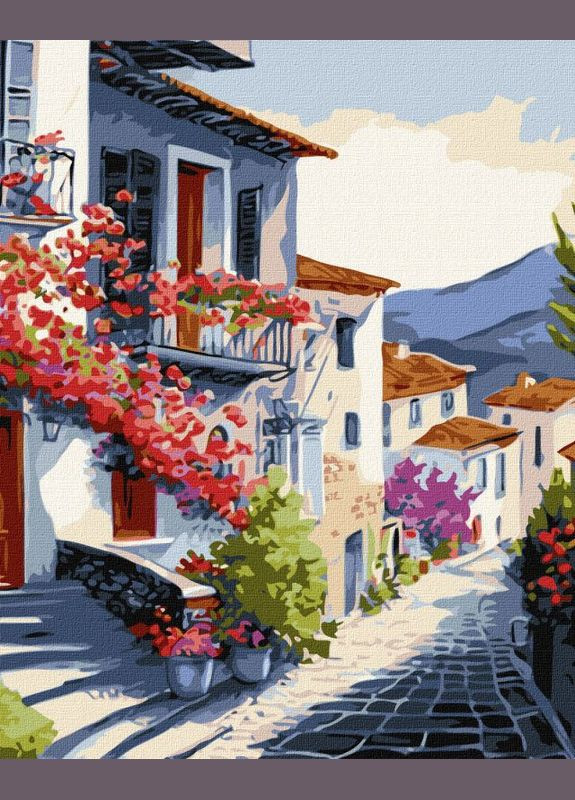 Картина за номерами "Містечко біля підніжжя гір" ©art_selena_ua, 40х50 см, KHO3638 IDEYKA (315875733)