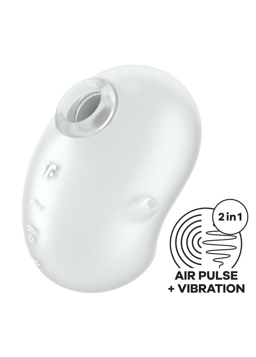 Вакуумный клиторальный стимулятор с вибрацией Cutie Ghost White Satisfyer (322740461)