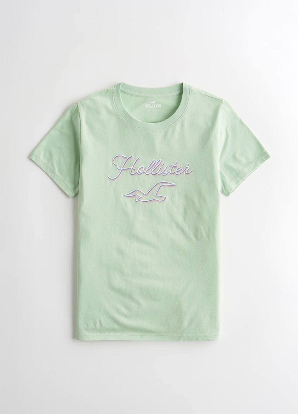 Салатовая летняя футболка hc8782w Hollister