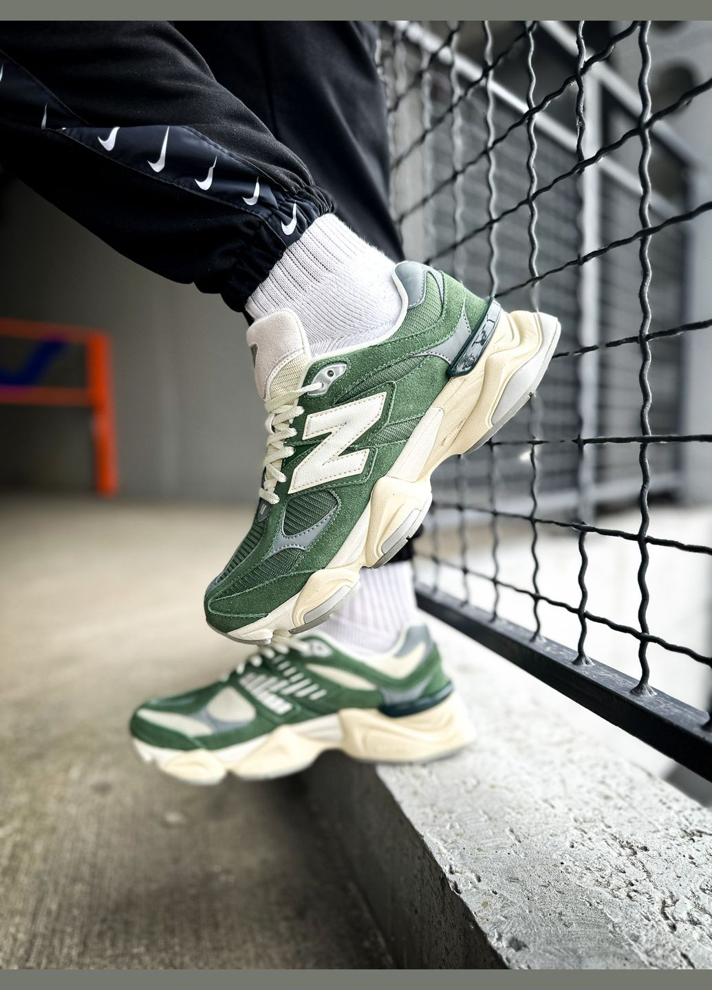 Зелені Осінні кросівки чоловічі і жіночі new balance 9060 green | нью беланс 9060 зелені No Brand