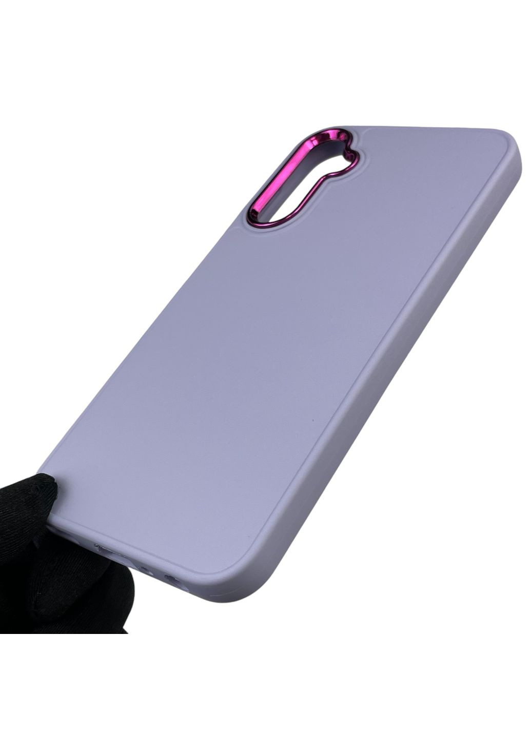 Чохол для Galaxy A24 (SM-A245F) із захистом на камеру з мікрофіброю на самсунг а24 бузковий Samsung (366021049)