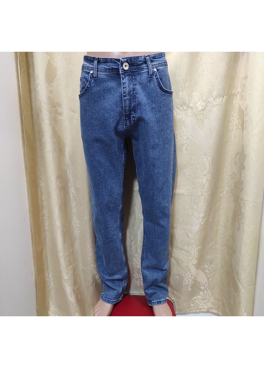 Джинси чоловічі Мом молодіжні стрейч блакитні Hacker (350349666)