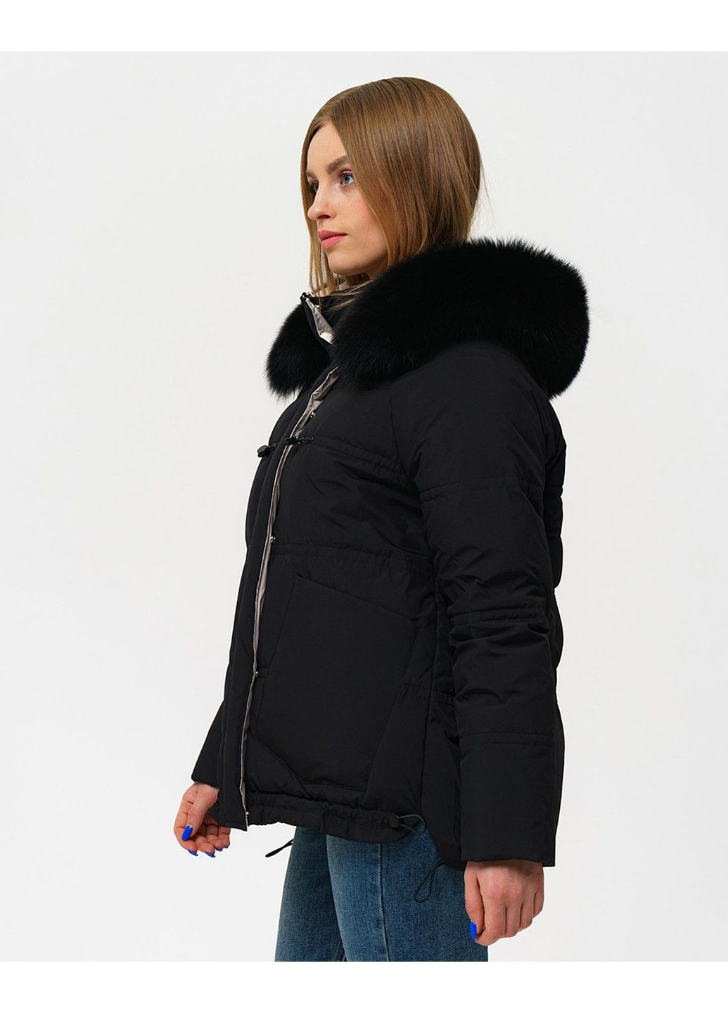 Чорна зимня куртка 21 - 04233 Vivilona