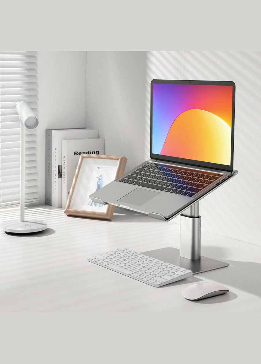 Підставка Metal Adjustable Laptop Stand LUJS000012 срібляста Baseus (293345870)