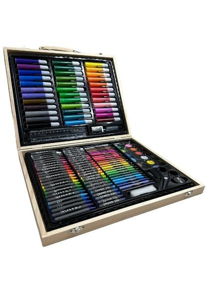 Набір для малювання Art Set для малювання в дерев'яній валізці з маркерами та олівцями 150 шт (2013960296) No Brand (328261830)