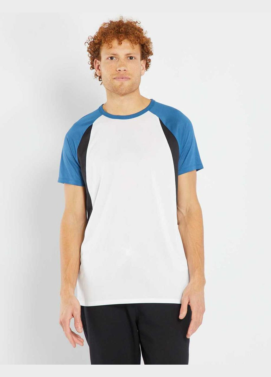 Белая футболка sport,белый-синий, Kiabi