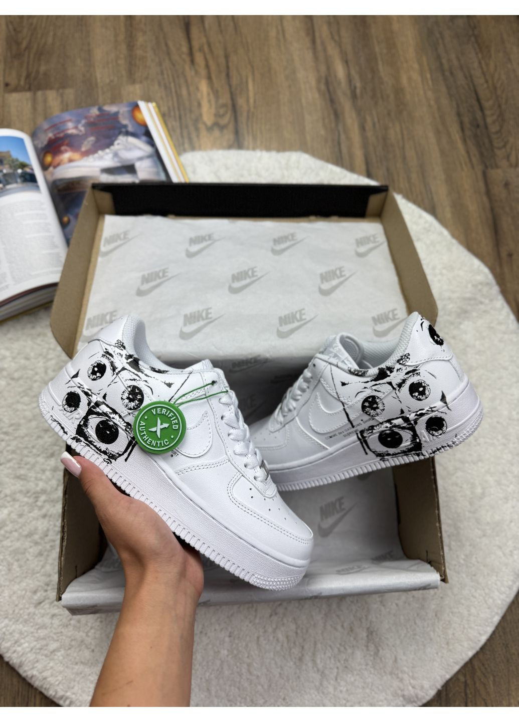 Комбіновані Осінні кросівки чоловічі nike air force 1 low х comme des garçons supreme найк аір форс 1 преміум No Brand