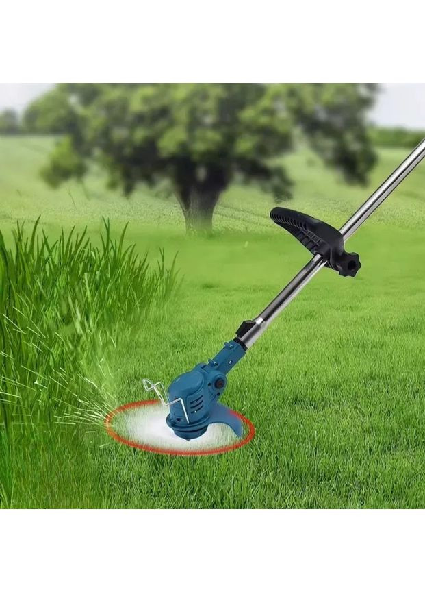 Аккумуляторная газонокосилка 750 Вт 2 аккумулятора 2000 мА·ч синий (2104618657) No Brand (353308859)