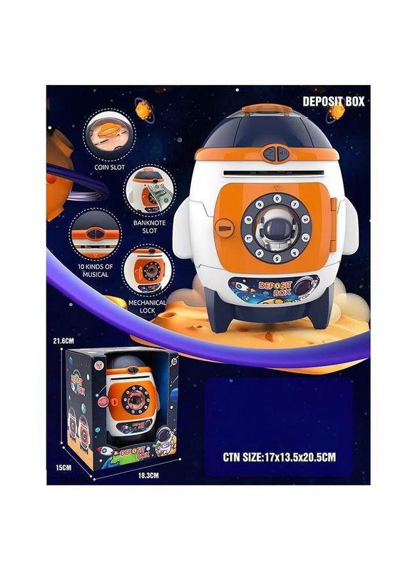 Сейф F 862 A/B (36) "Ракета", свет, звук, механическое открывание, на батарейках, в коробке 131130 No Brand (302293837)