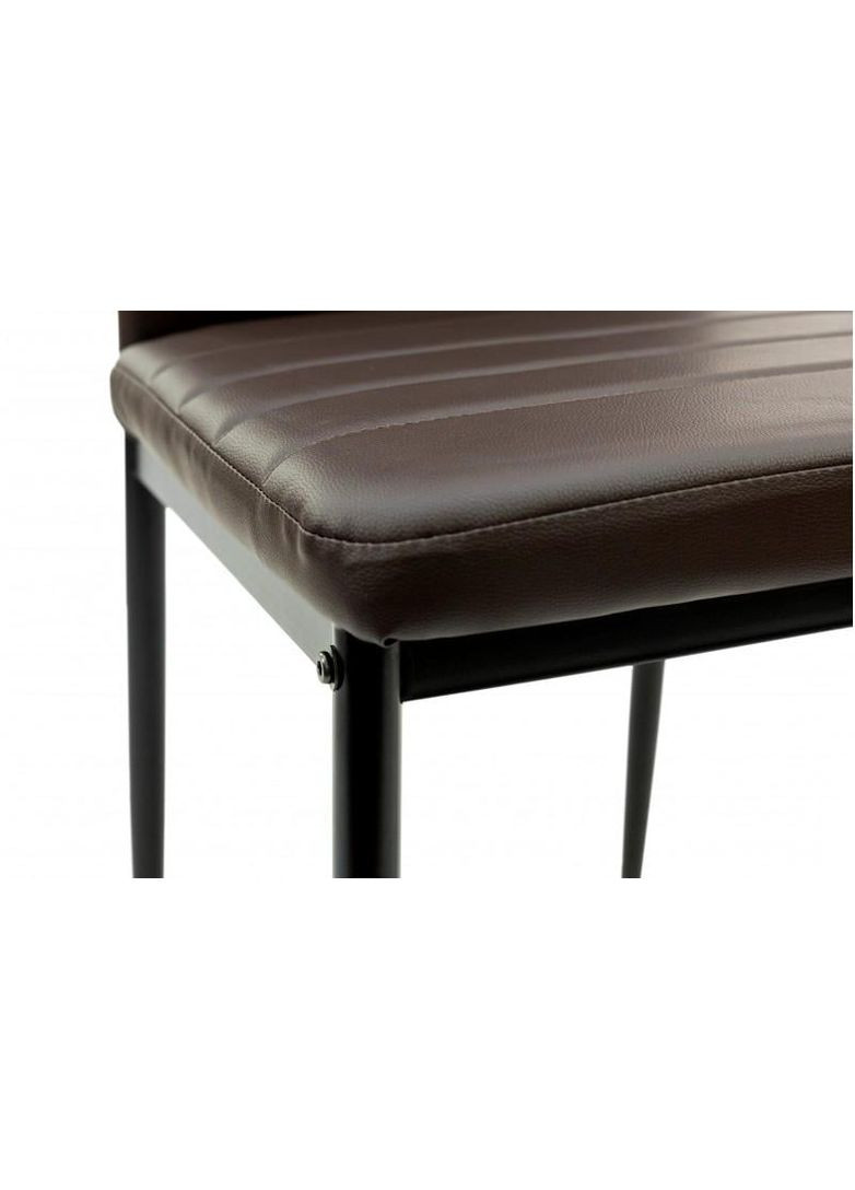 Кухонний стілець Rio екошкіра Темний шоколадний/Чорний Мікс Меблі 855262-01 855262 Мікс меблі (355468132)