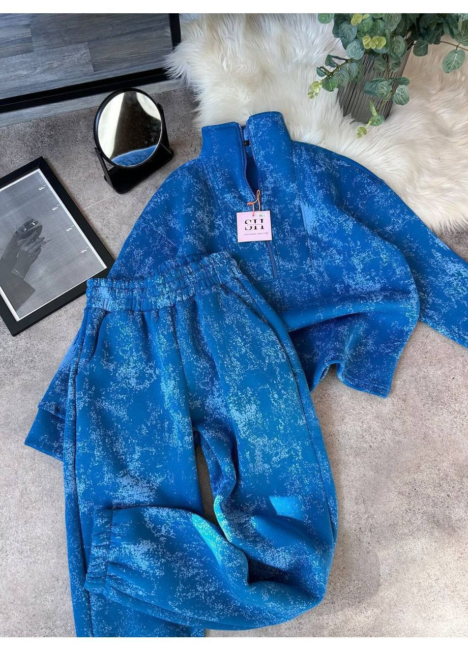 Женский принтованный флисовый костюм No Brand Р4942-344 (365815428)