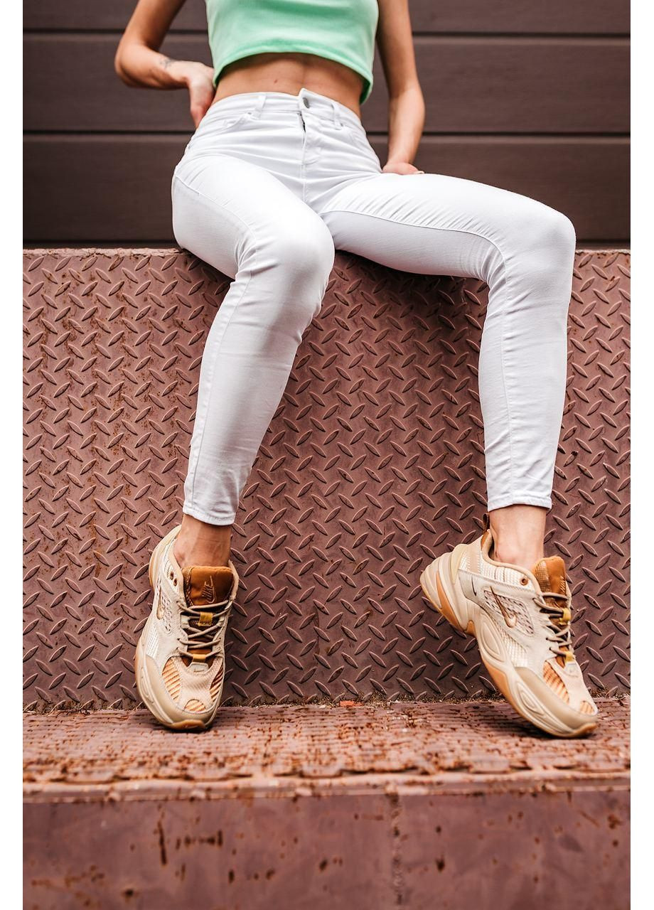 КРОССОВКИ ЖЕНСКИЕ NIKE M2K TEKNO LINEN & WHEAT & ALE BROWN НАЙК М2К ТЕКНО No Brand коричневые демисезоны (367172819)